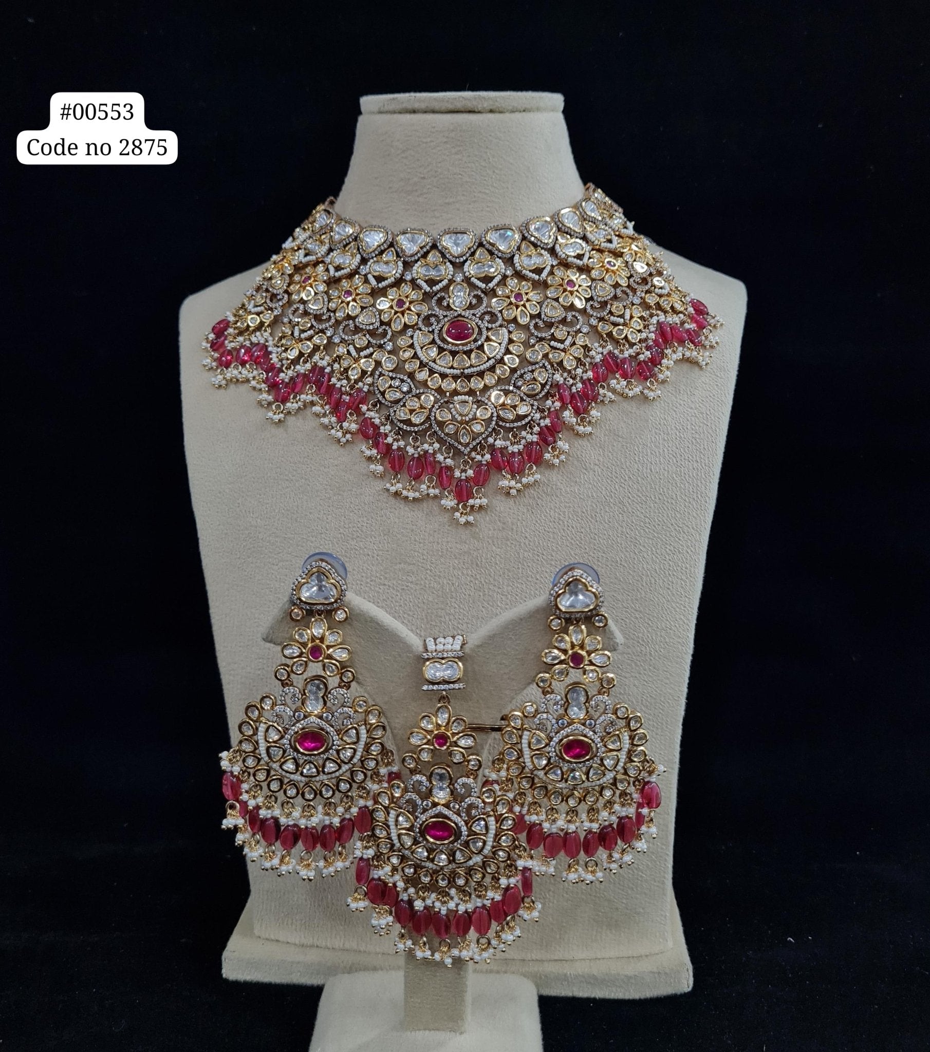 Kundan Bride Set 00553 - KRISHNA'S SWETA JEWELLERY