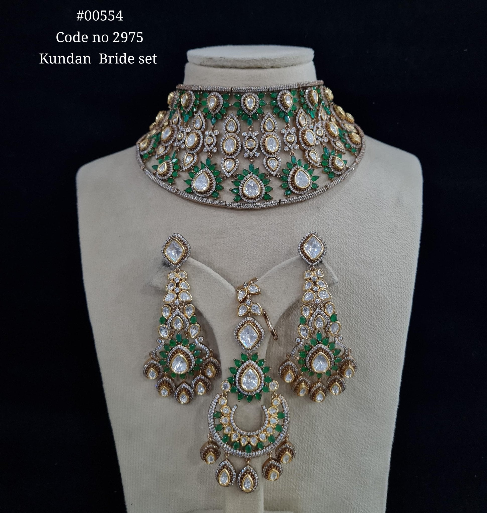 Kundan Bride Set 00554 - KRISHNA'S SWETA JEWELLERY
