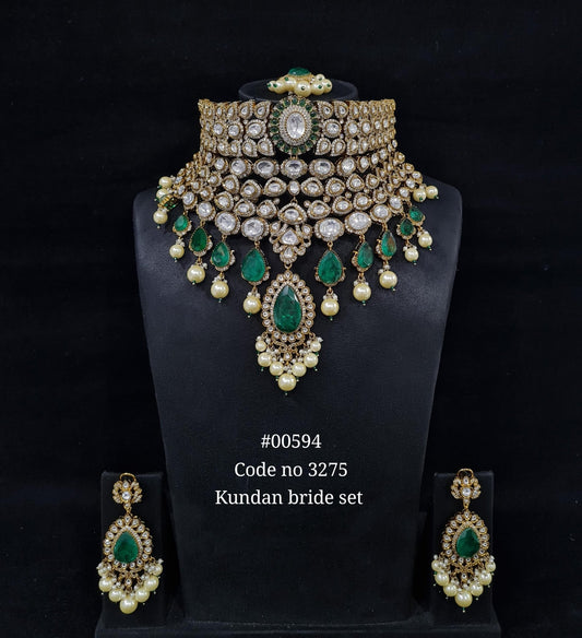 Kundan Bride set 00594 - KRISHNA'S SWETA JEWELLERY