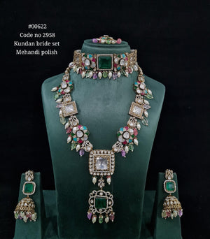 Kundan Bride Set 00622 - KRISHNA'S SWETA JEWELLERY