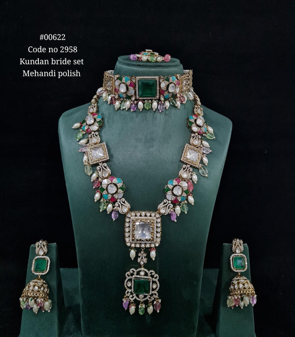 Kundan Bride Set 00622 - KRISHNA'S SWETA JEWELLERY