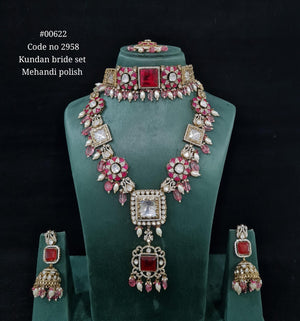 Kundan Bride Set 00622 - KRISHNA'S SWETA JEWELLERY