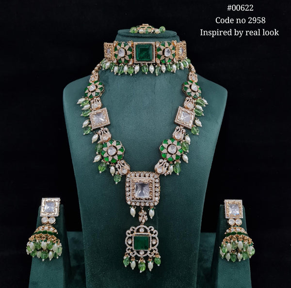 Kundan Bride Set 00622 - KRISHNA'S SWETA JEWELLERY