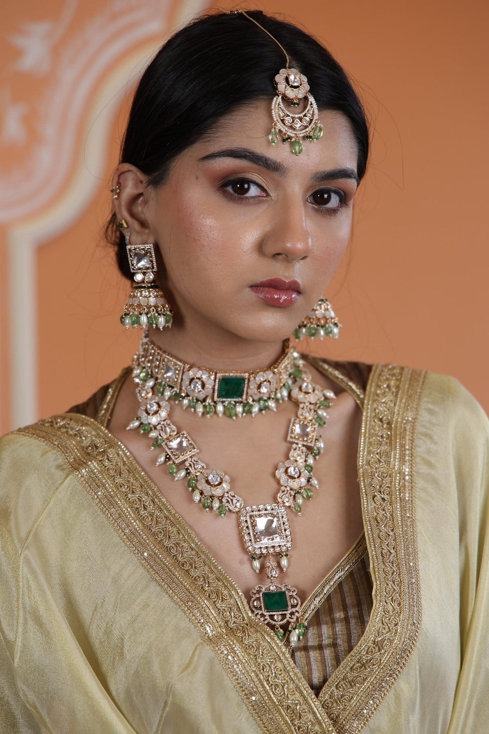 Kundan Bride Set 00622 - KRISHNA'S SWETA JEWELLERY