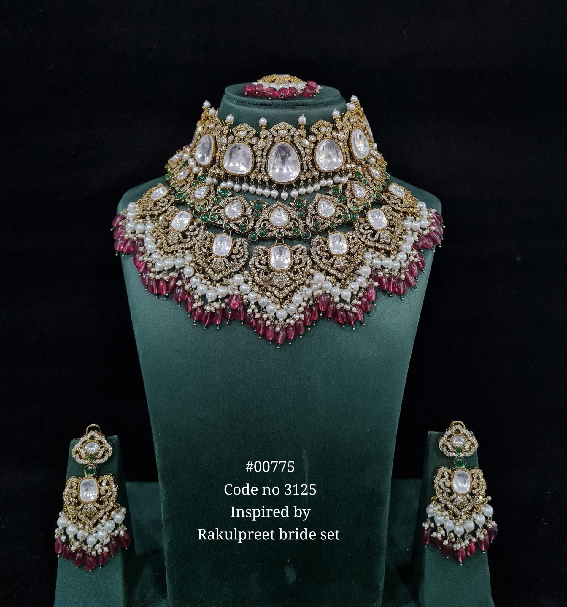 Kundan Bride Set 00775 - KRISHNA'S SWETA JEWELLERY