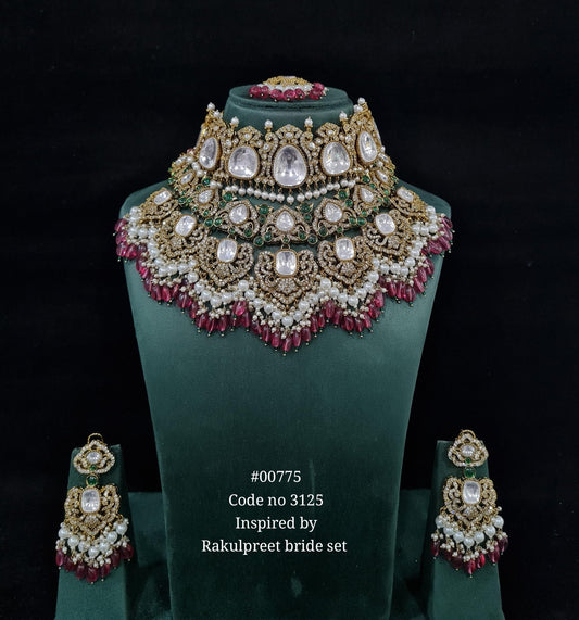 Kundan Bride Set 00775 - KRISHNA'S SWETA JEWELLERY