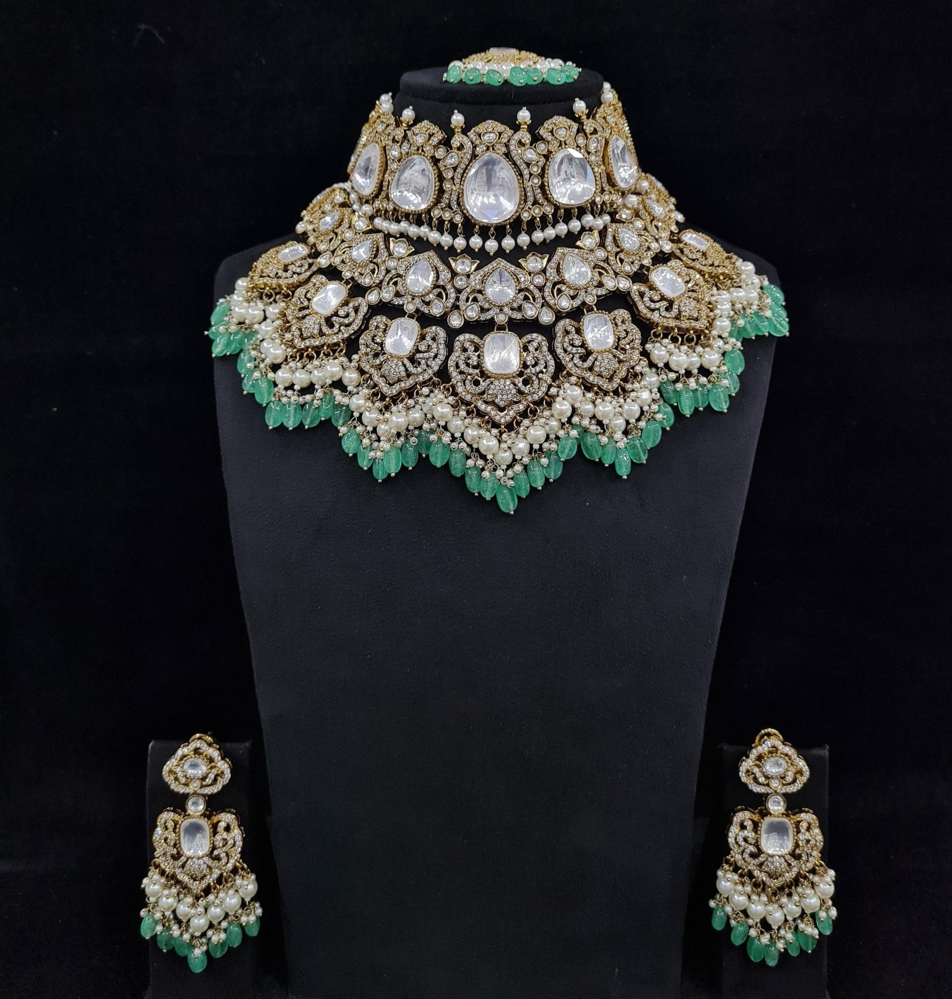 Kundan Bride Set 00775 - KRISHNA'S SWETA JEWELLERY