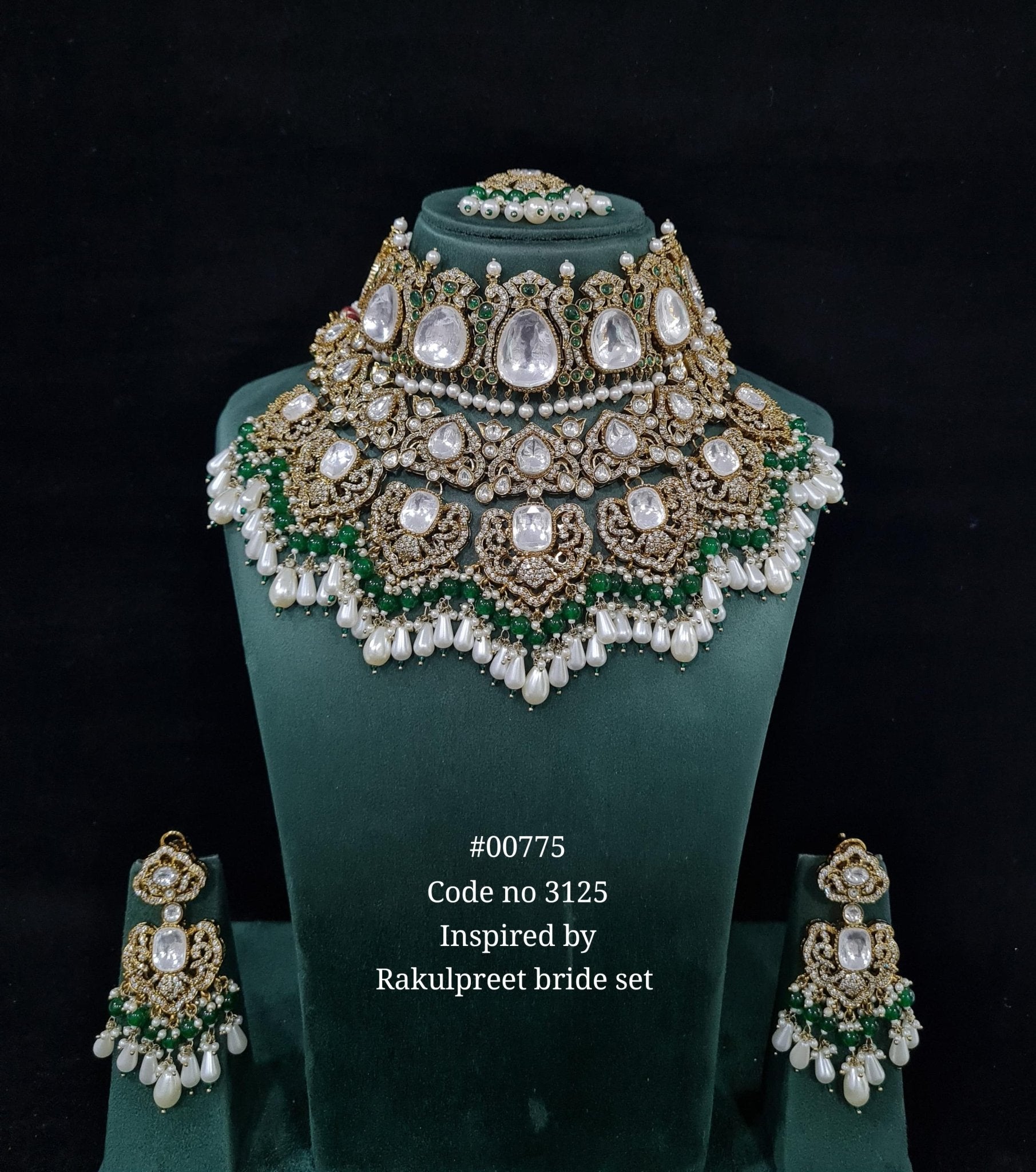 Kundan Bride Set 00775 - KRISHNA'S SWETA JEWELLERY