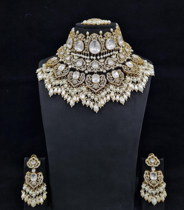 Kundan Bride Set 00775 - KRISHNA'S SWETA JEWELLERY