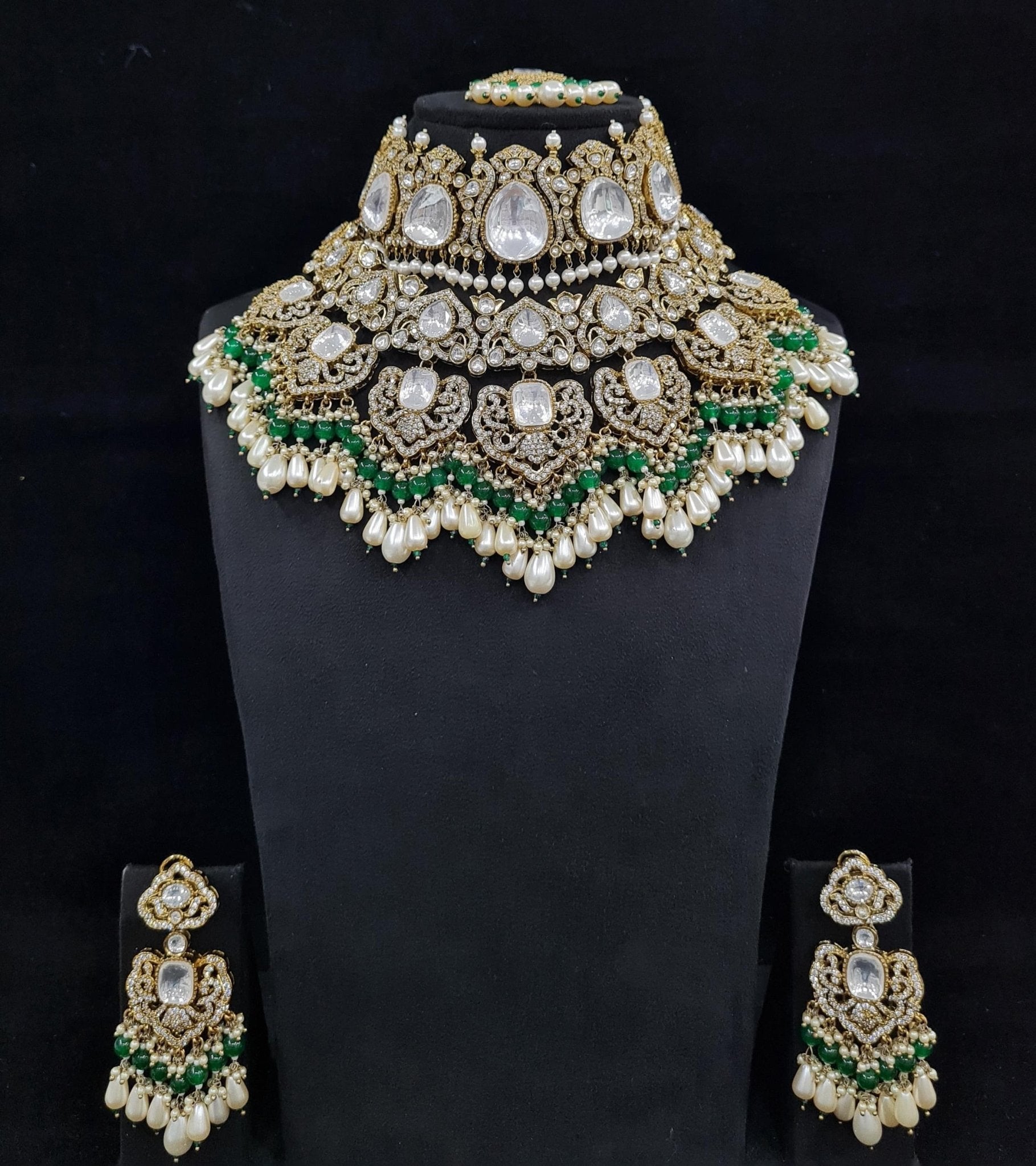Kundan Bride Set 00775 - KRISHNA'S SWETA JEWELLERY