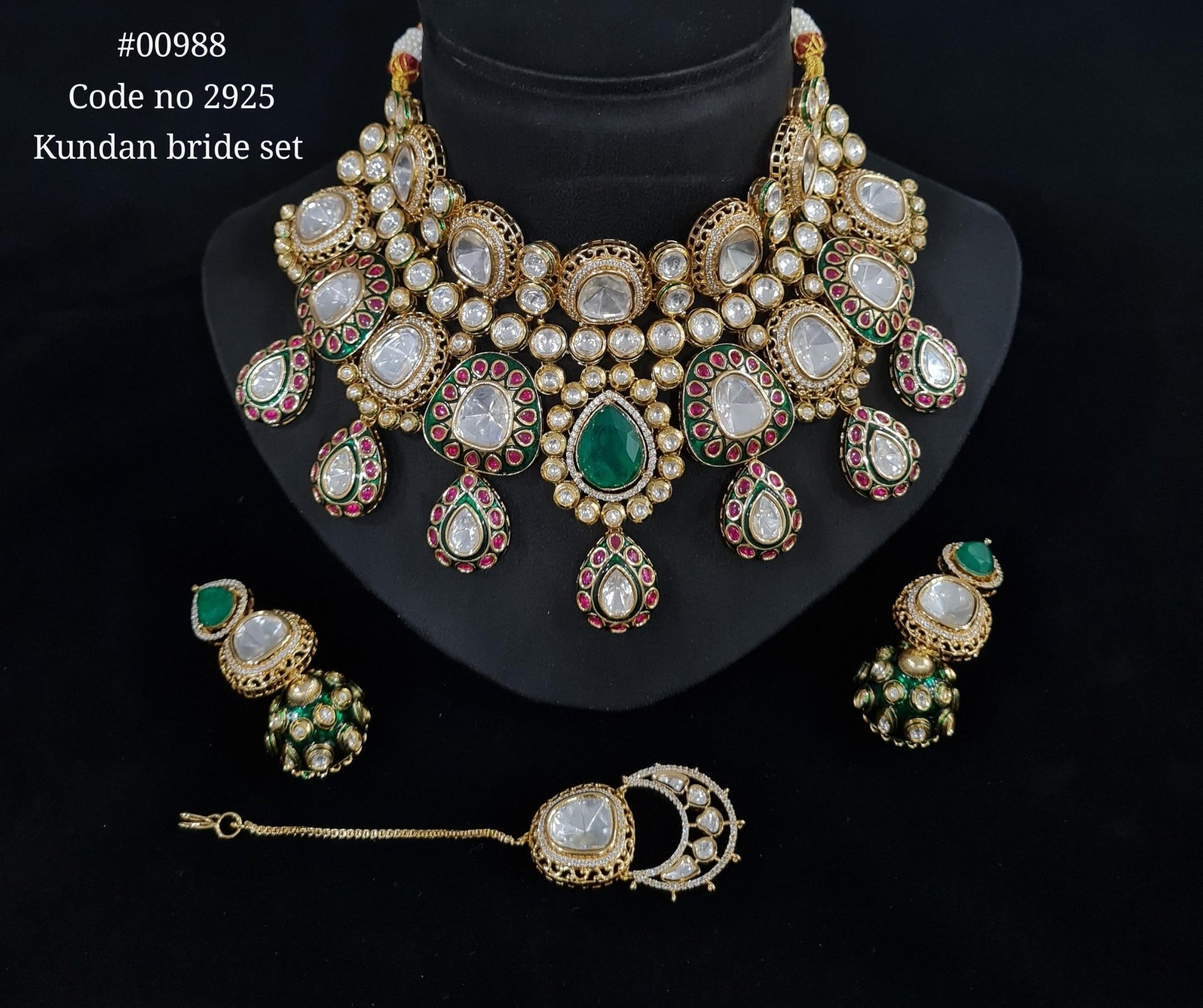 Kundan Bride Set 00988 - KRISHNA'S SWETA JEWELLERY