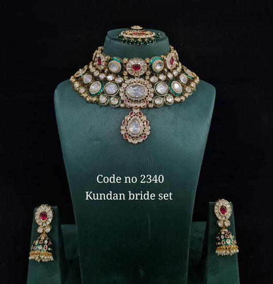 Kundan Bride Set 00990 - KRISHNA'S SWETA JEWELLERY