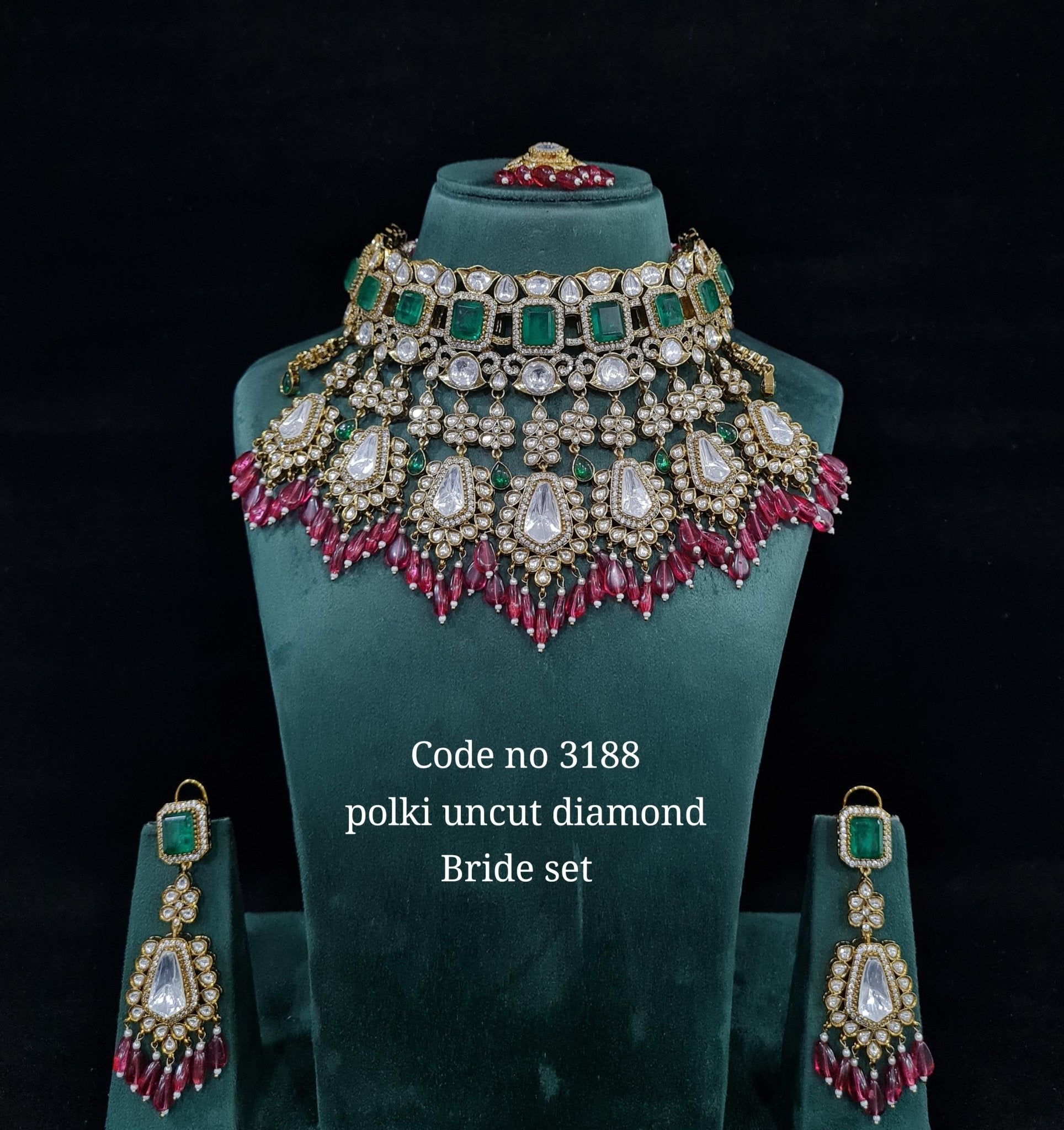 Kundan Bride Set 01329 - KRISHNA'S SWETA JEWELLERY