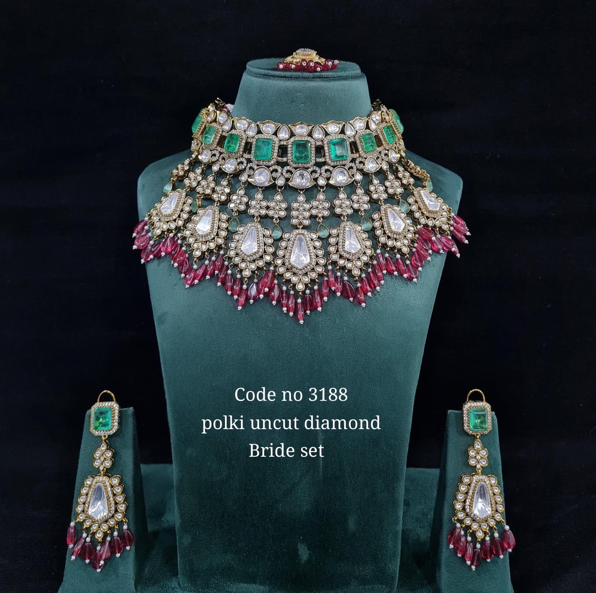 Kundan Bride Set 01329 - KRISHNA'S SWETA JEWELLERY