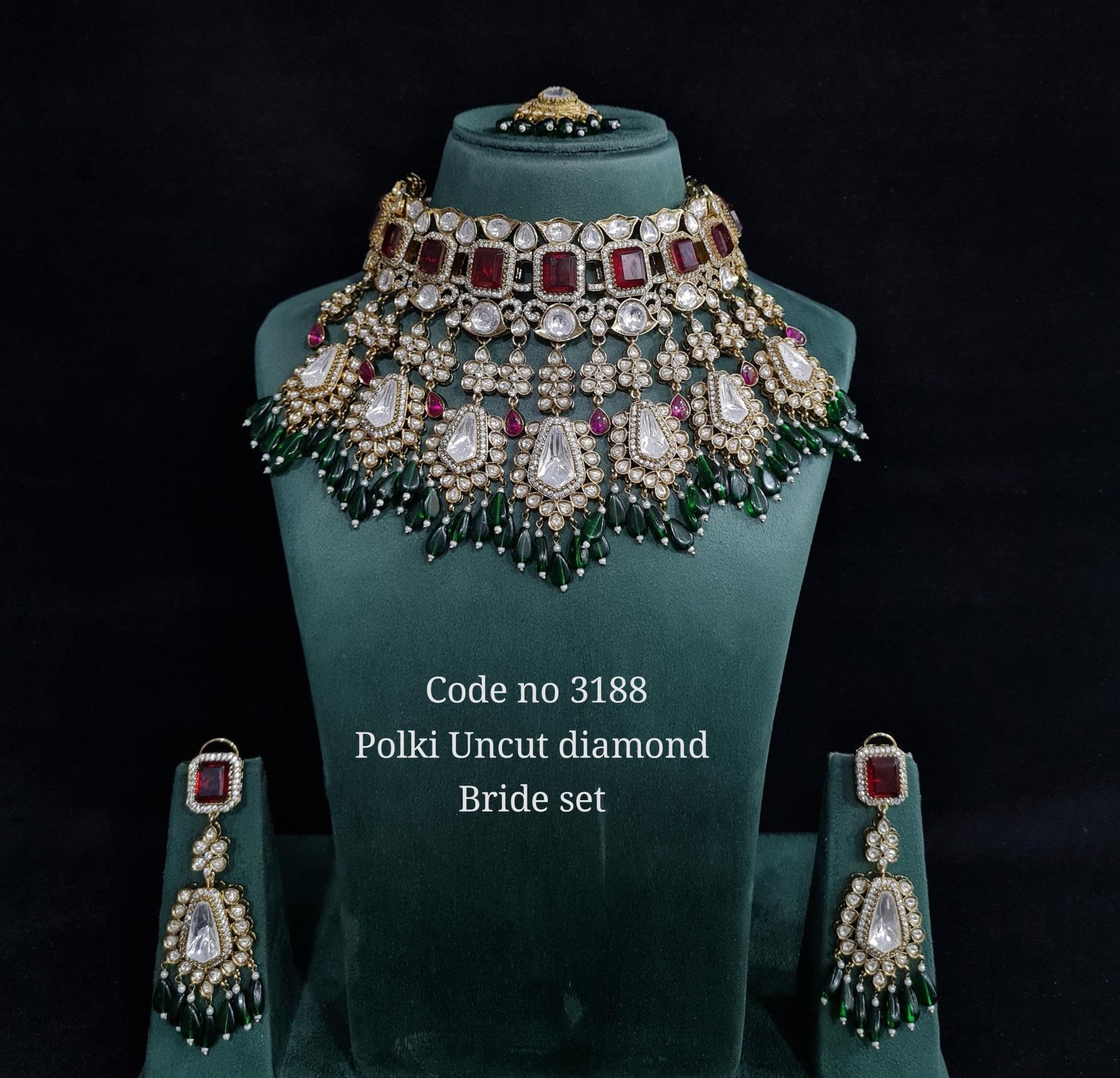 Kundan Bride Set 01329 - KRISHNA'S SWETA JEWELLERY