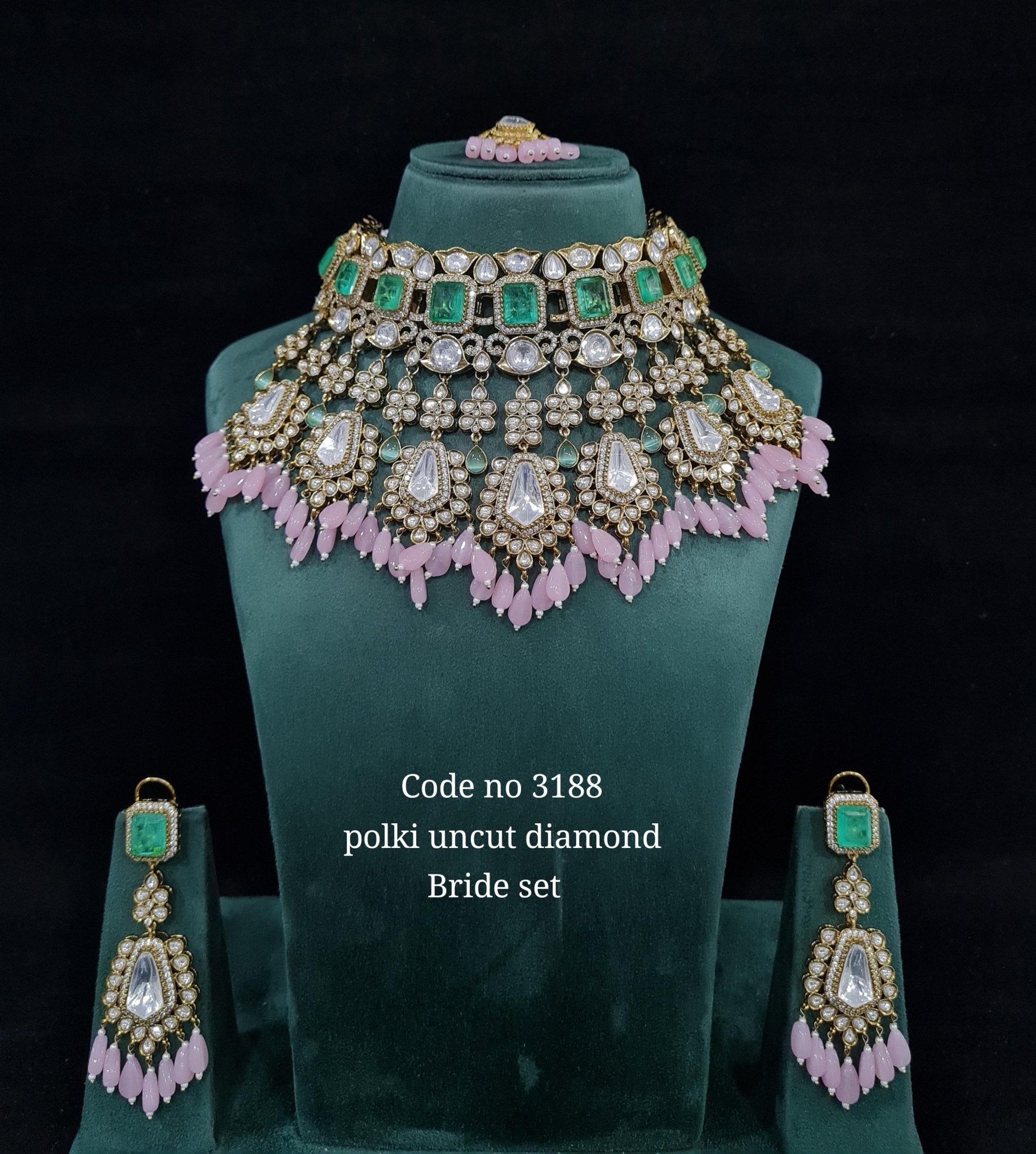 Kundan Bride Set 01329 - KRISHNA'S SWETA JEWELLERY