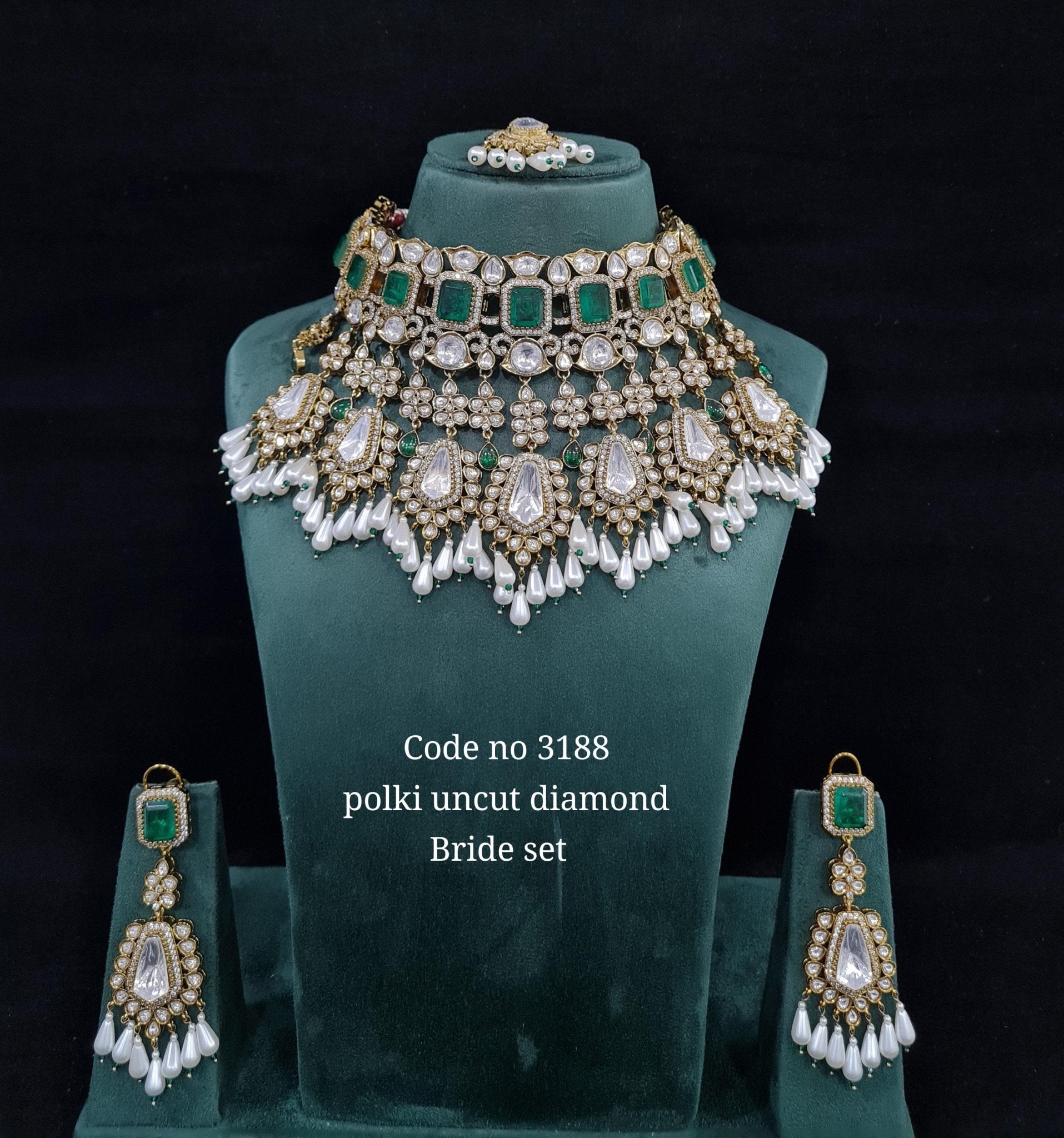 Kundan Bride Set 01329 - KRISHNA'S SWETA JEWELLERY