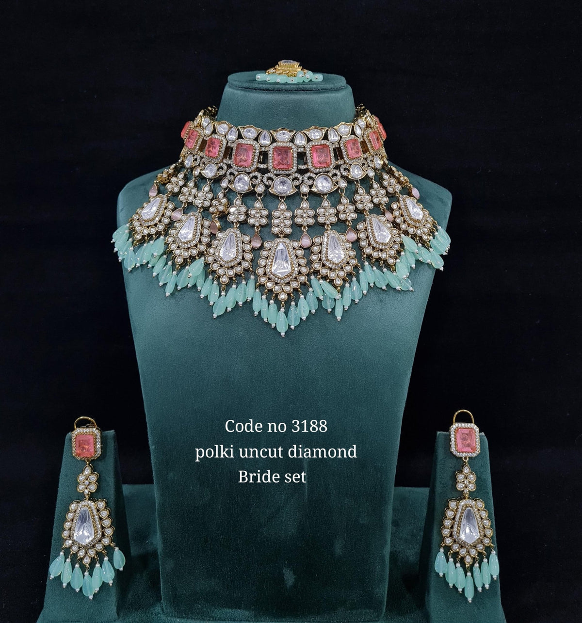 Kundan Bride Set 01329 - KRISHNA'S SWETA JEWELLERY