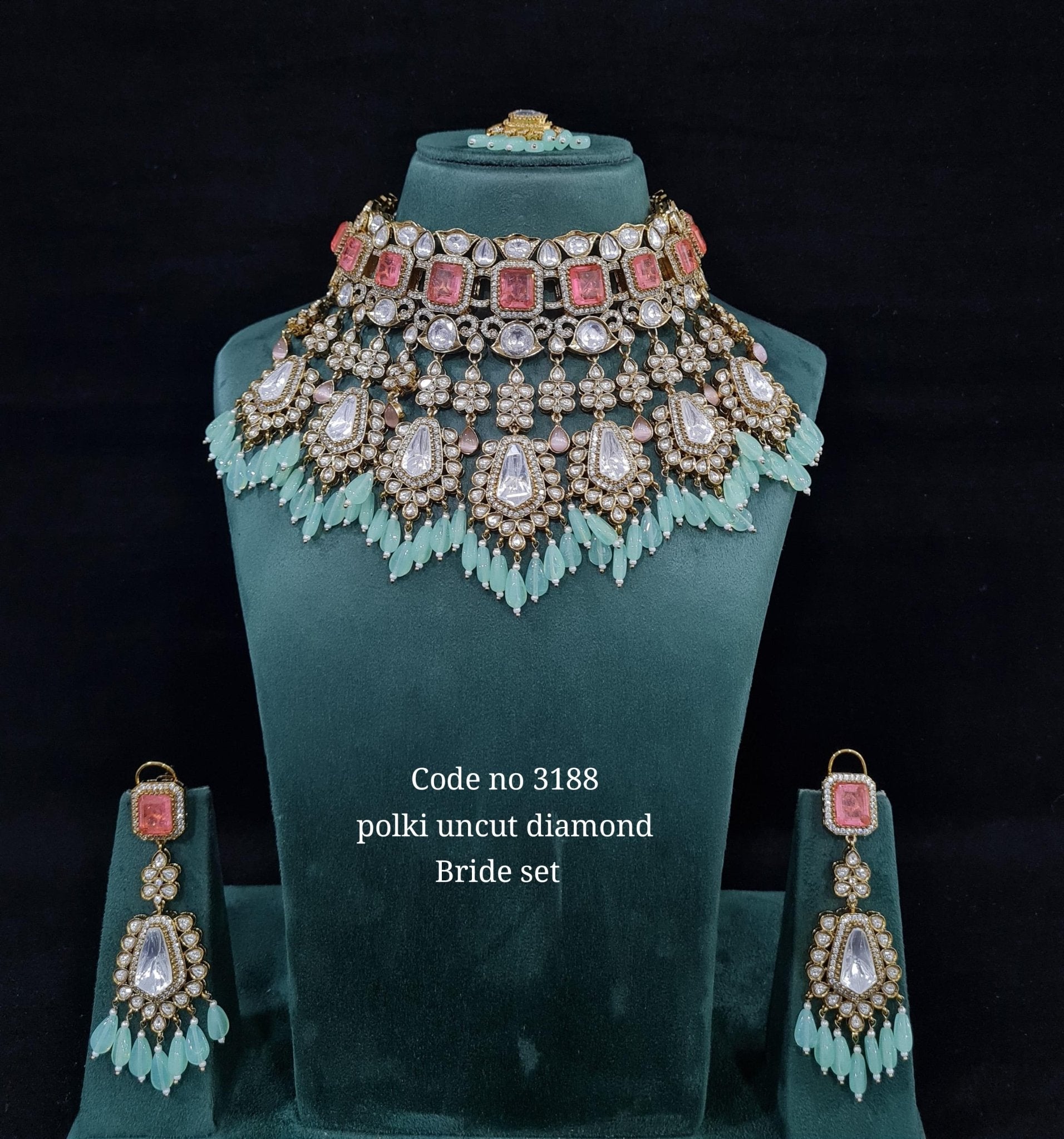 Kundan Bride Set 01329 - KRISHNA'S SWETA JEWELLERY