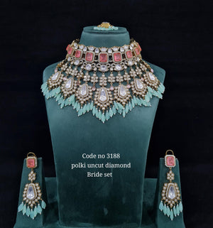 Kundan Bride Set 01329 - KRISHNA'S SWETA JEWELLERY