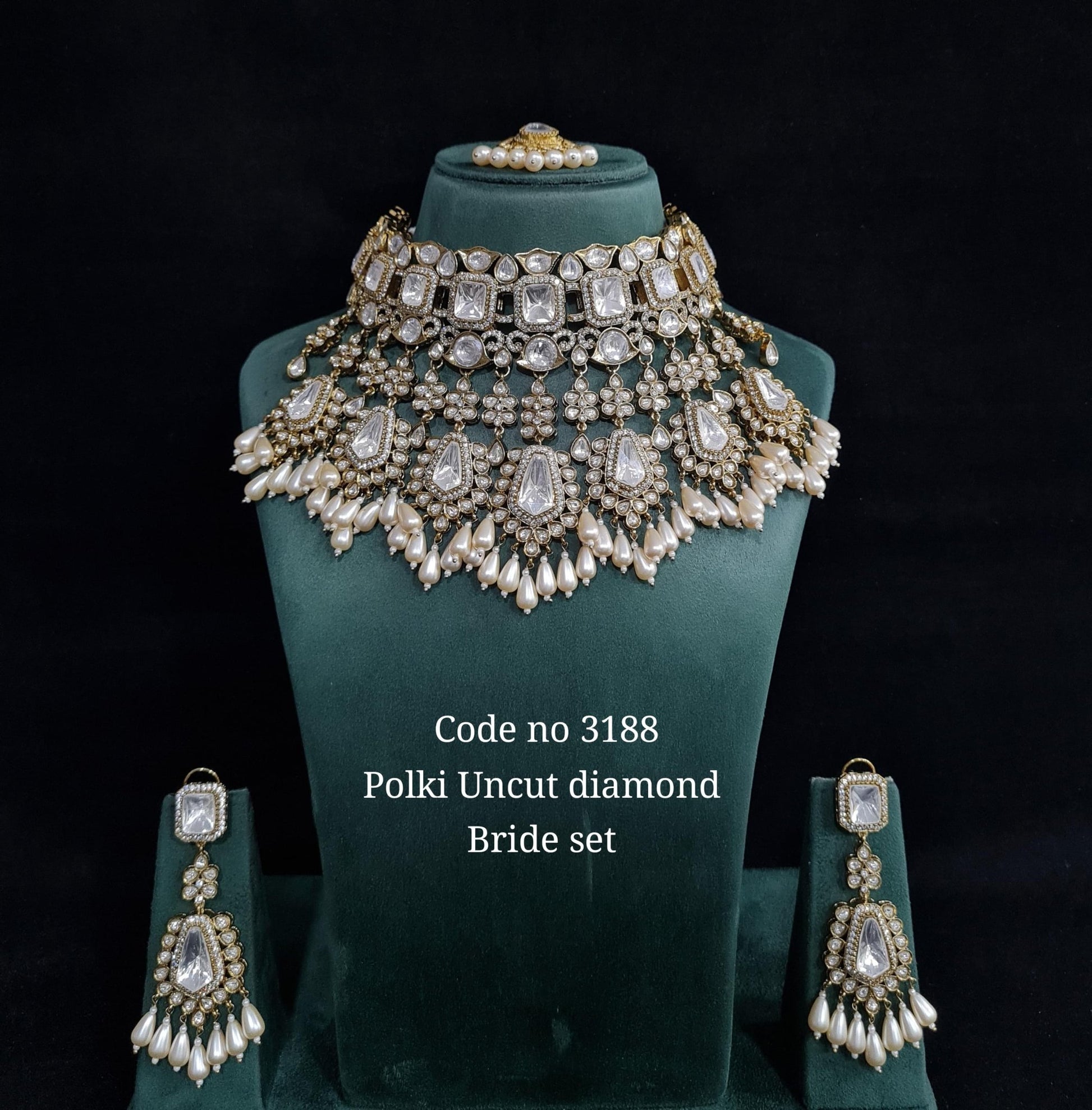Kundan Bride Set 01329 - KRISHNA'S SWETA JEWELLERY