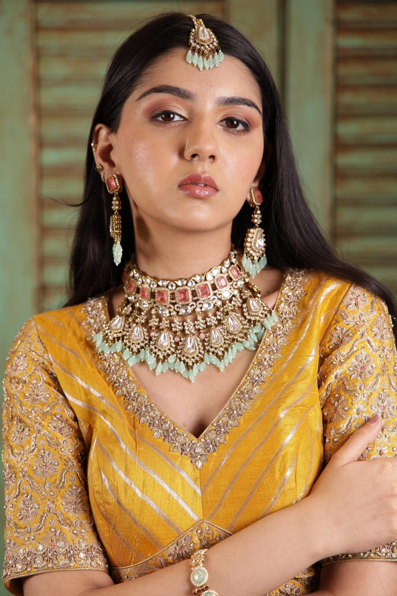 Kundan Bride Set 01329 - KRISHNA'S SWETA JEWELLERY