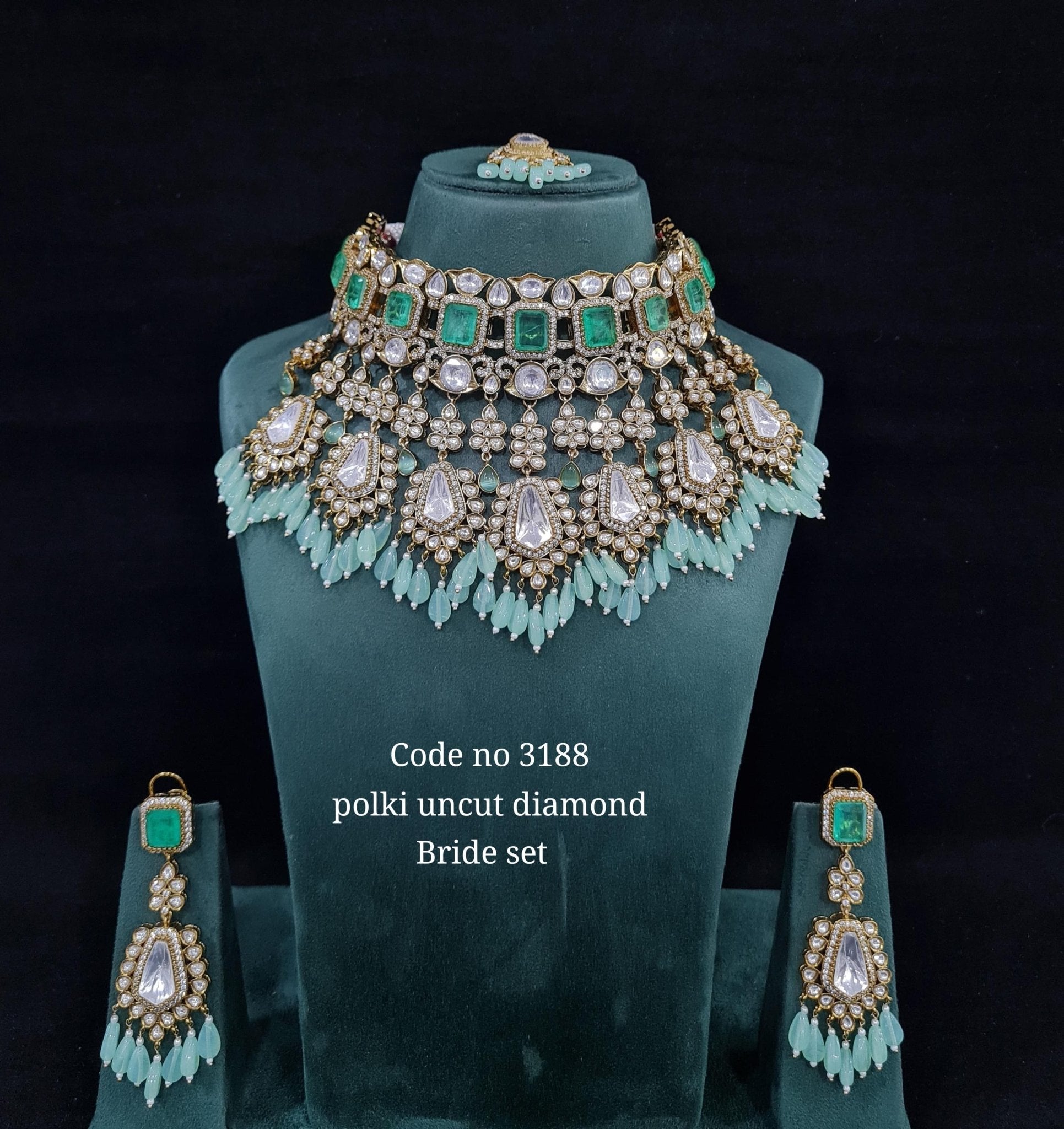 Kundan Bride Set 01329 - KRISHNA'S SWETA JEWELLERY