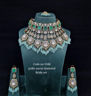 Kundan Bride Set 01329 - KRISHNA'S SWETA JEWELLERY
