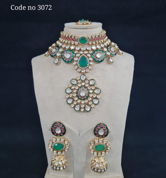 Kundan Bride set 01376 - KRISHNA'S SWETA JEWELLERY