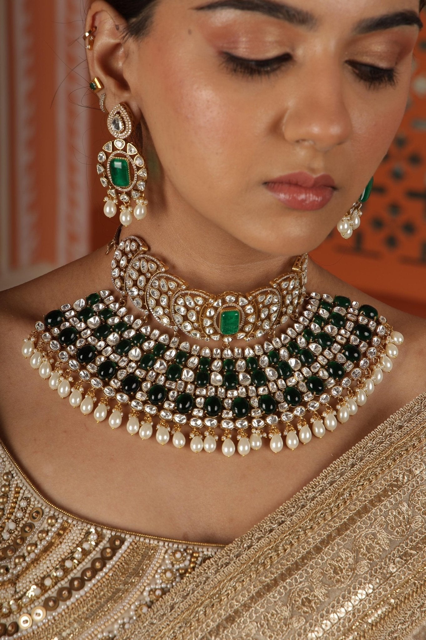 Kundan Bride set 01625 - KRISHNA'S SWETA JEWELLERY