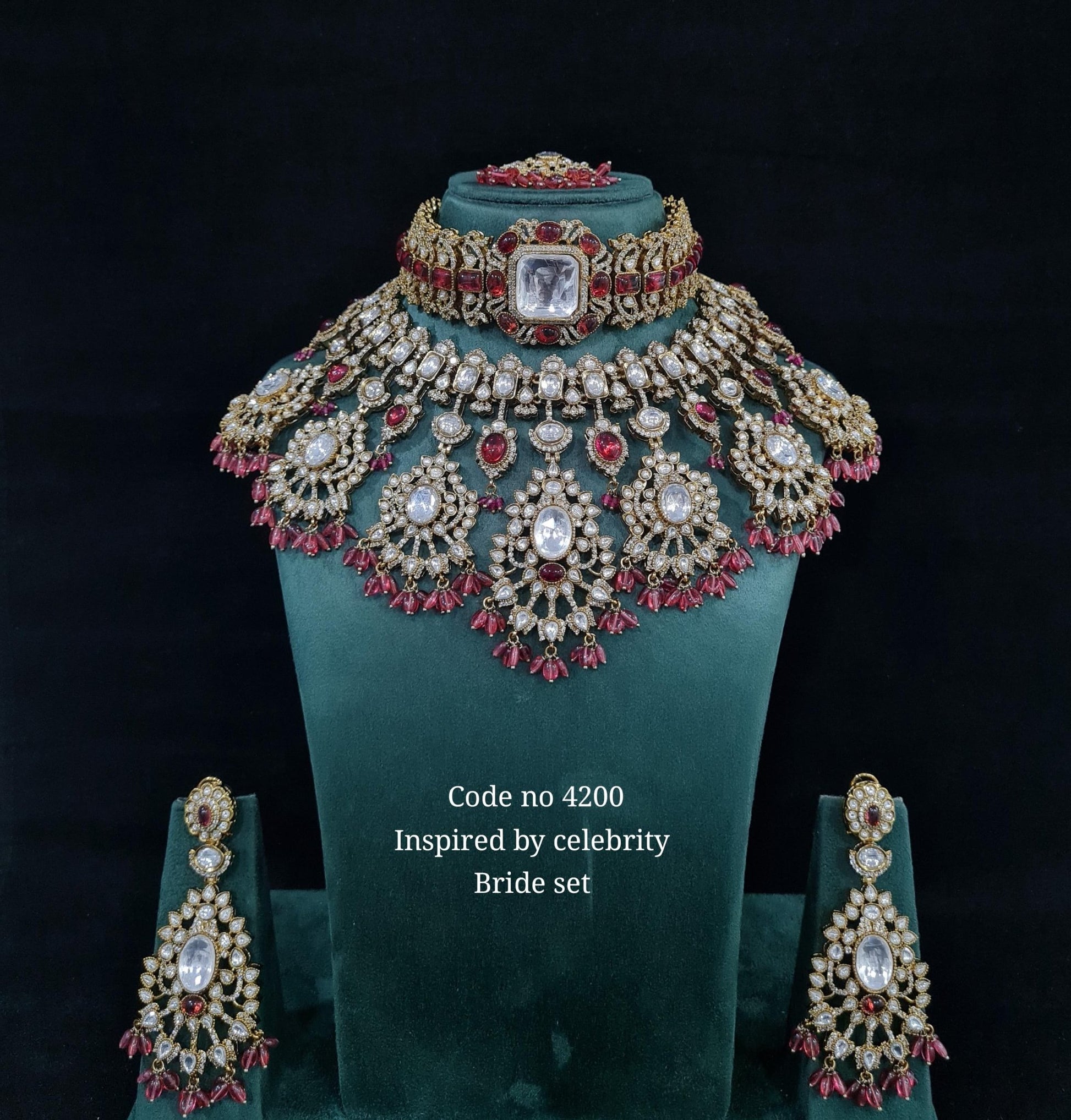 Kundan Bride Set 01638 - KRISHNA'S SWETA JEWELLERY