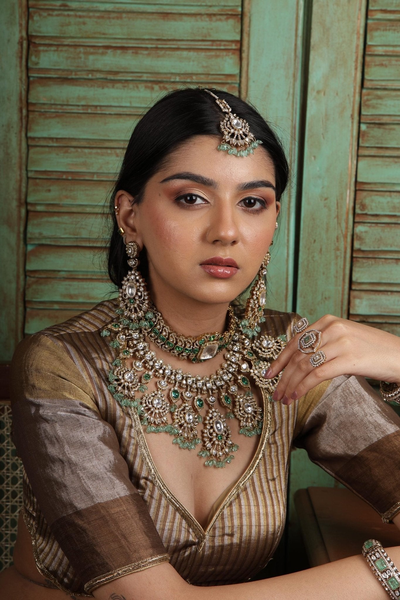 Kundan Bride Set 01638 - KRISHNA'S SWETA JEWELLERY