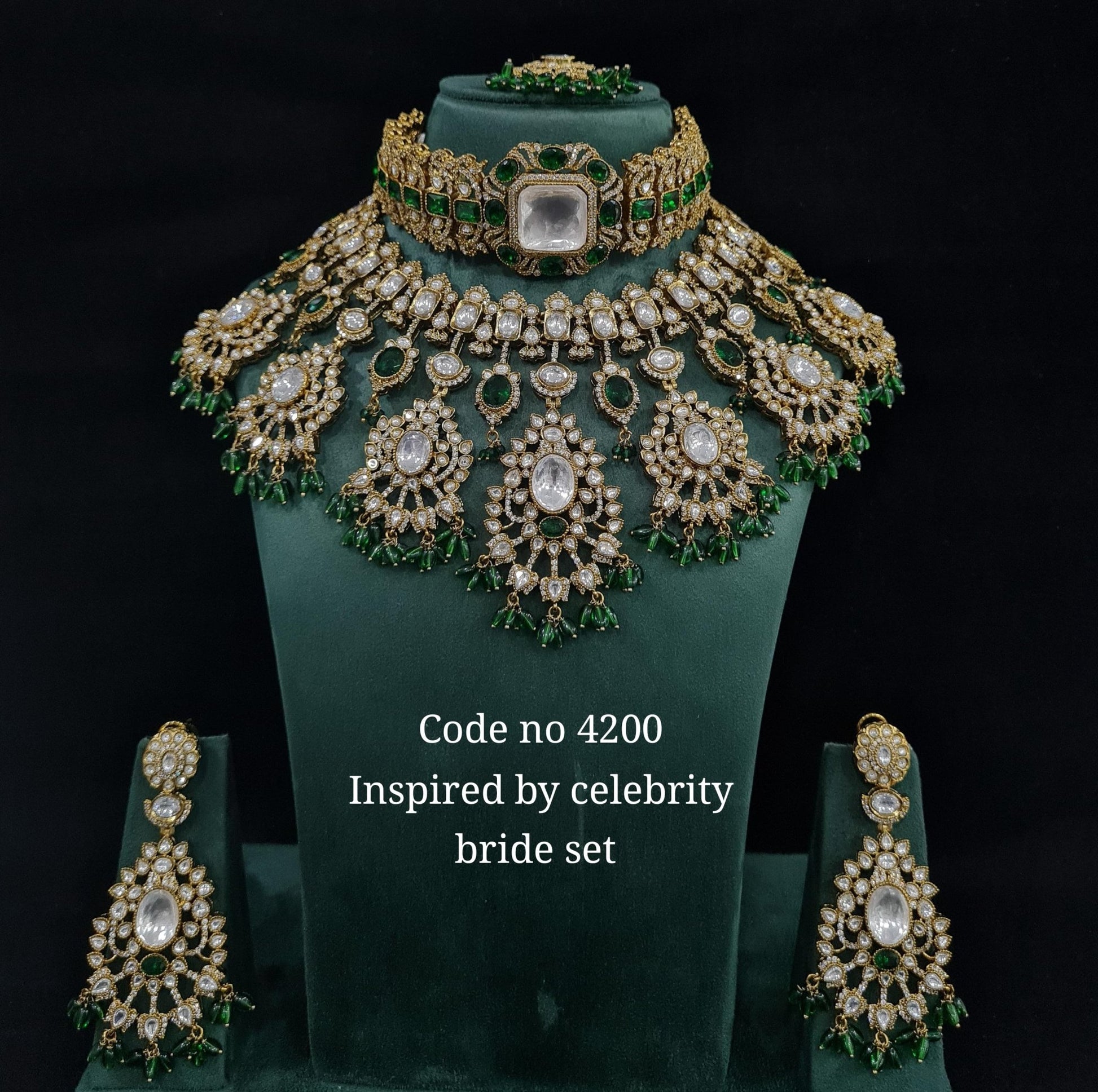 Kundan Bride Set 01638 - KRISHNA'S SWETA JEWELLERY