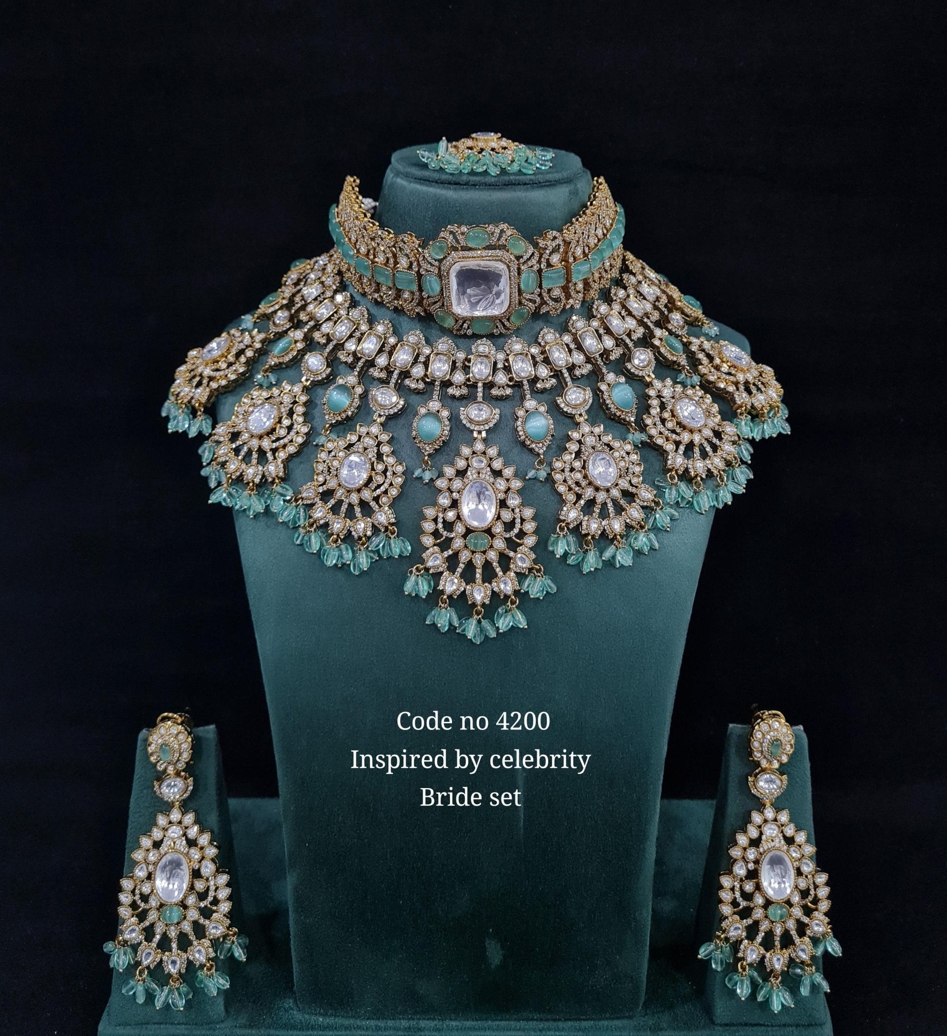 Kundan Bride Set 01638 - KRISHNA'S SWETA JEWELLERY