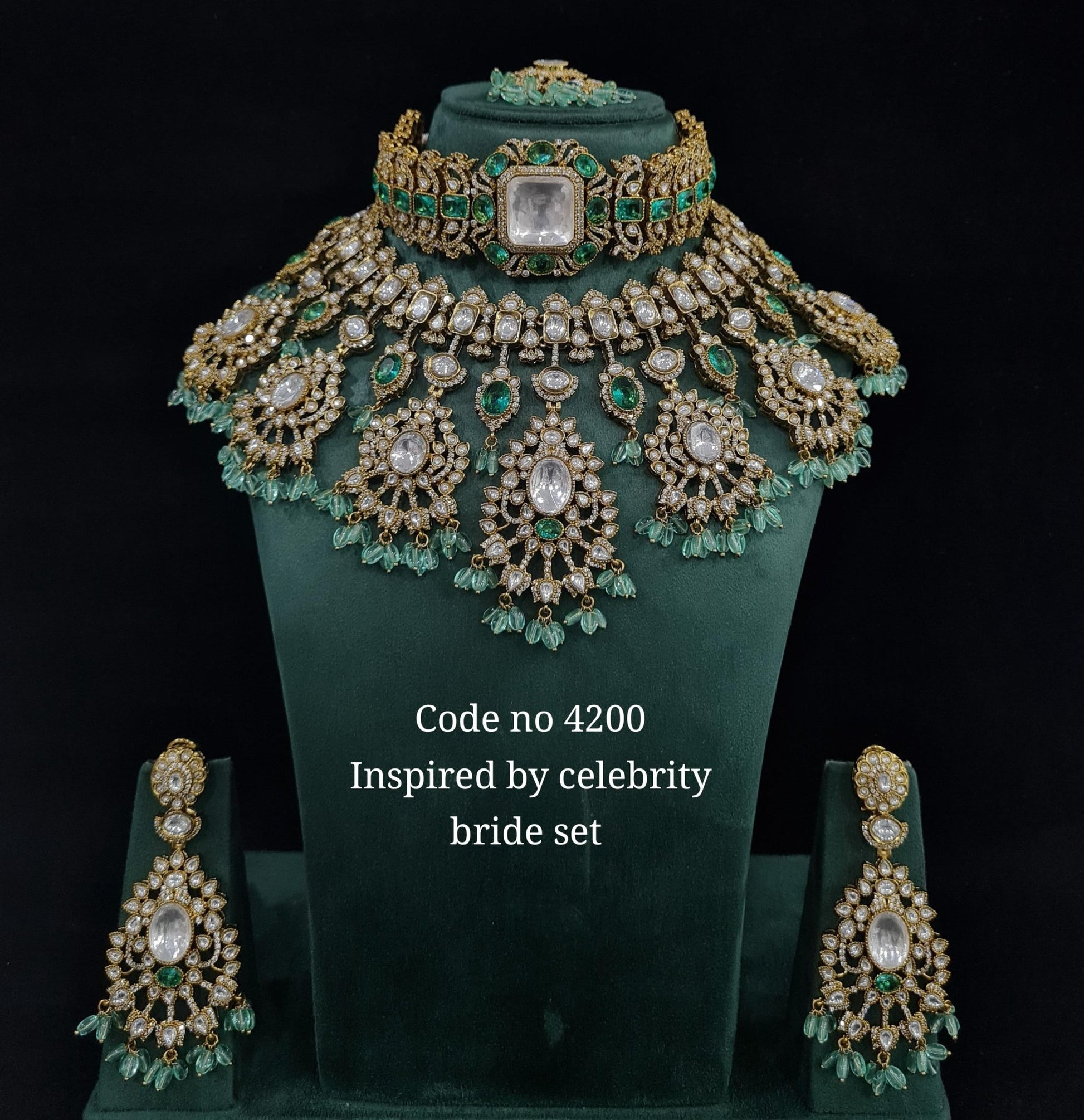 Kundan Bride Set 01638 - KRISHNA'S SWETA JEWELLERY