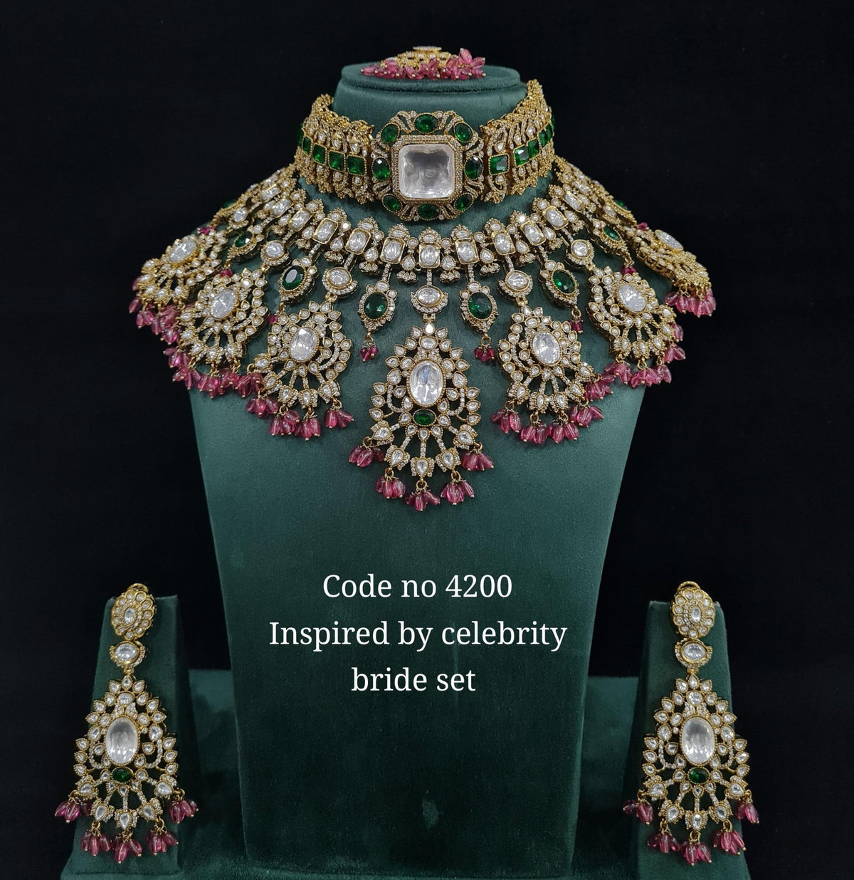 Kundan Bride Set 01638 - KRISHNA'S SWETA JEWELLERY