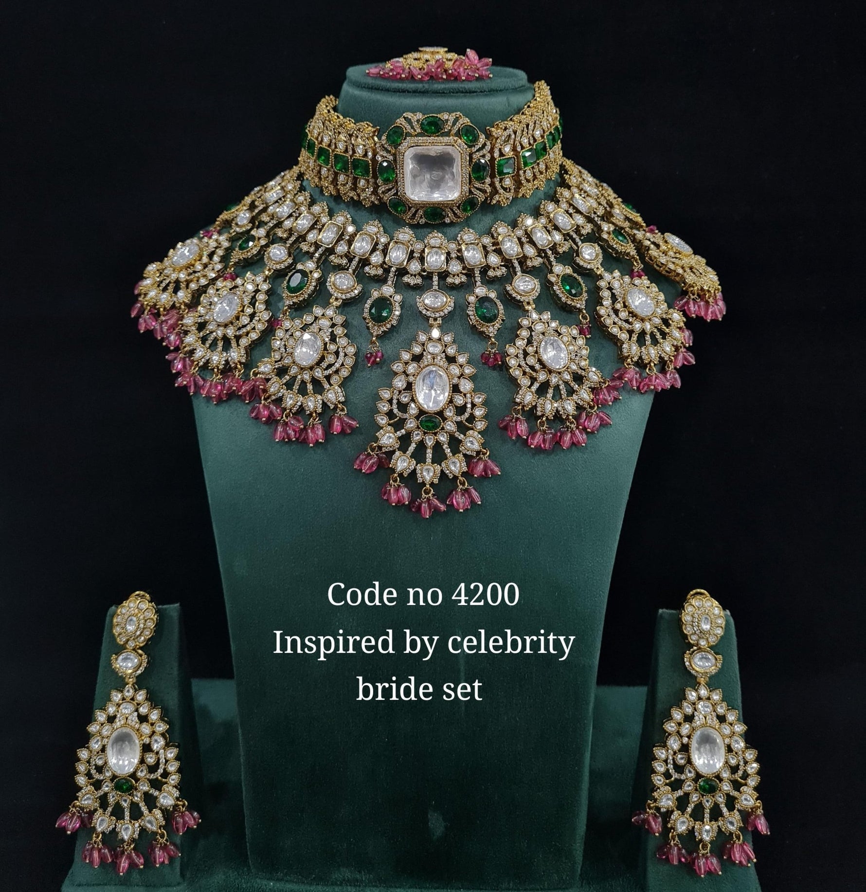 Kundan Bride Set 01638 - KRISHNA'S SWETA JEWELLERY