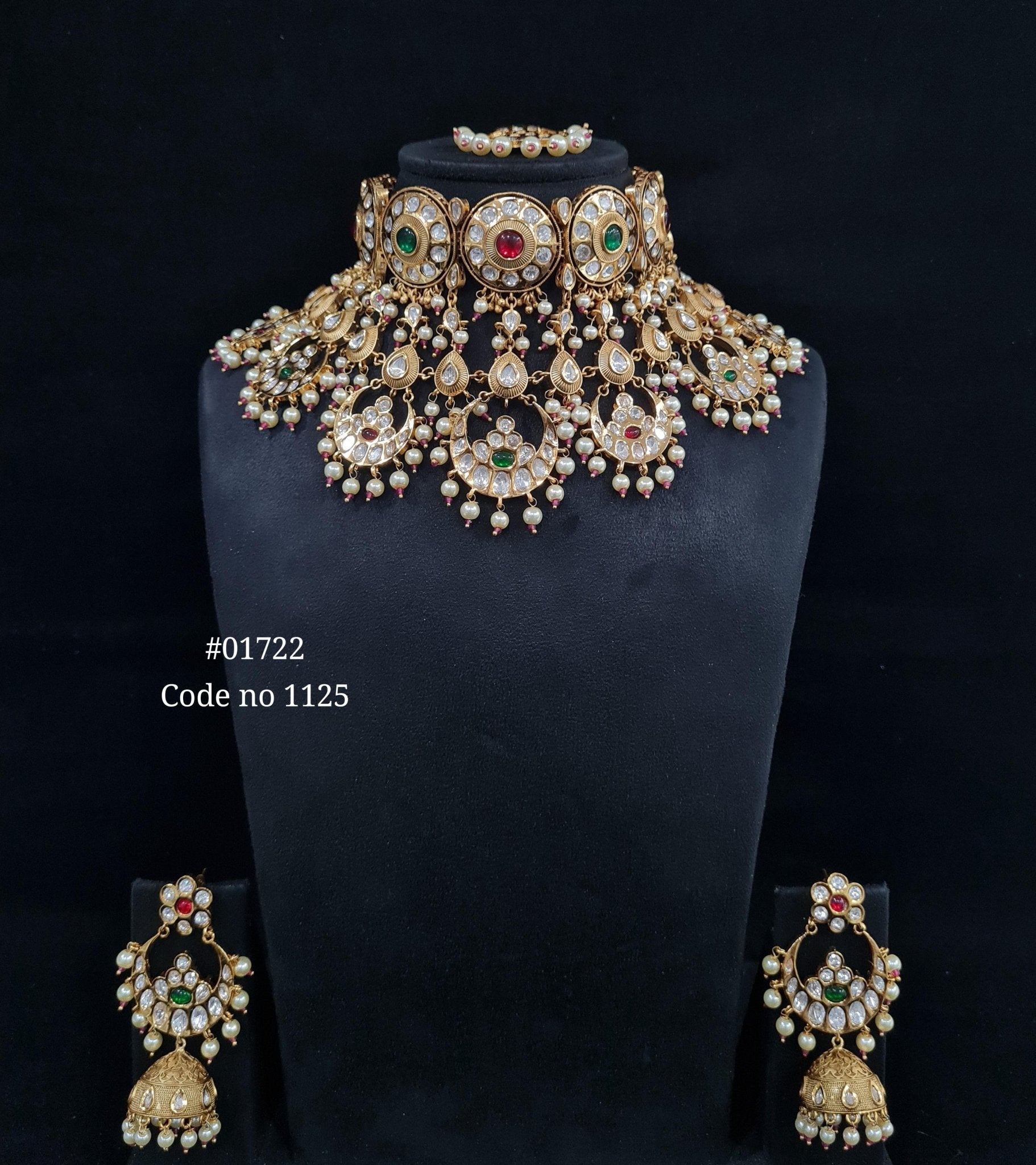 Kundan Bride Set 01722 - KRISHNA'S SWETA JEWELLERY