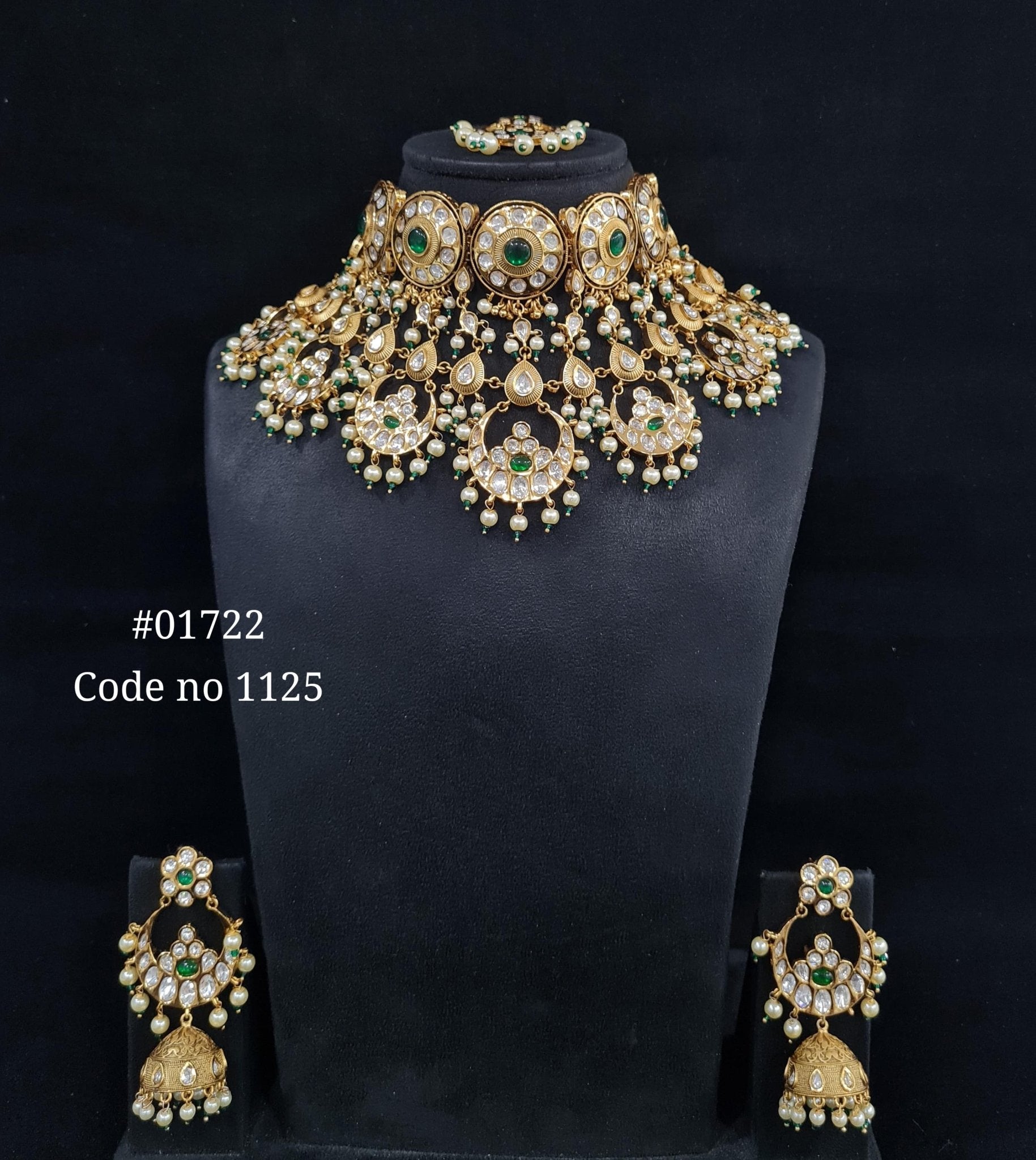 Kundan Bride Set 01722 - KRISHNA'S SWETA JEWELLERY