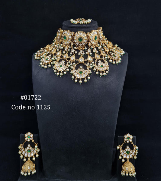 Kundan Bride Set 01722 - KRISHNA'S SWETA JEWELLERY