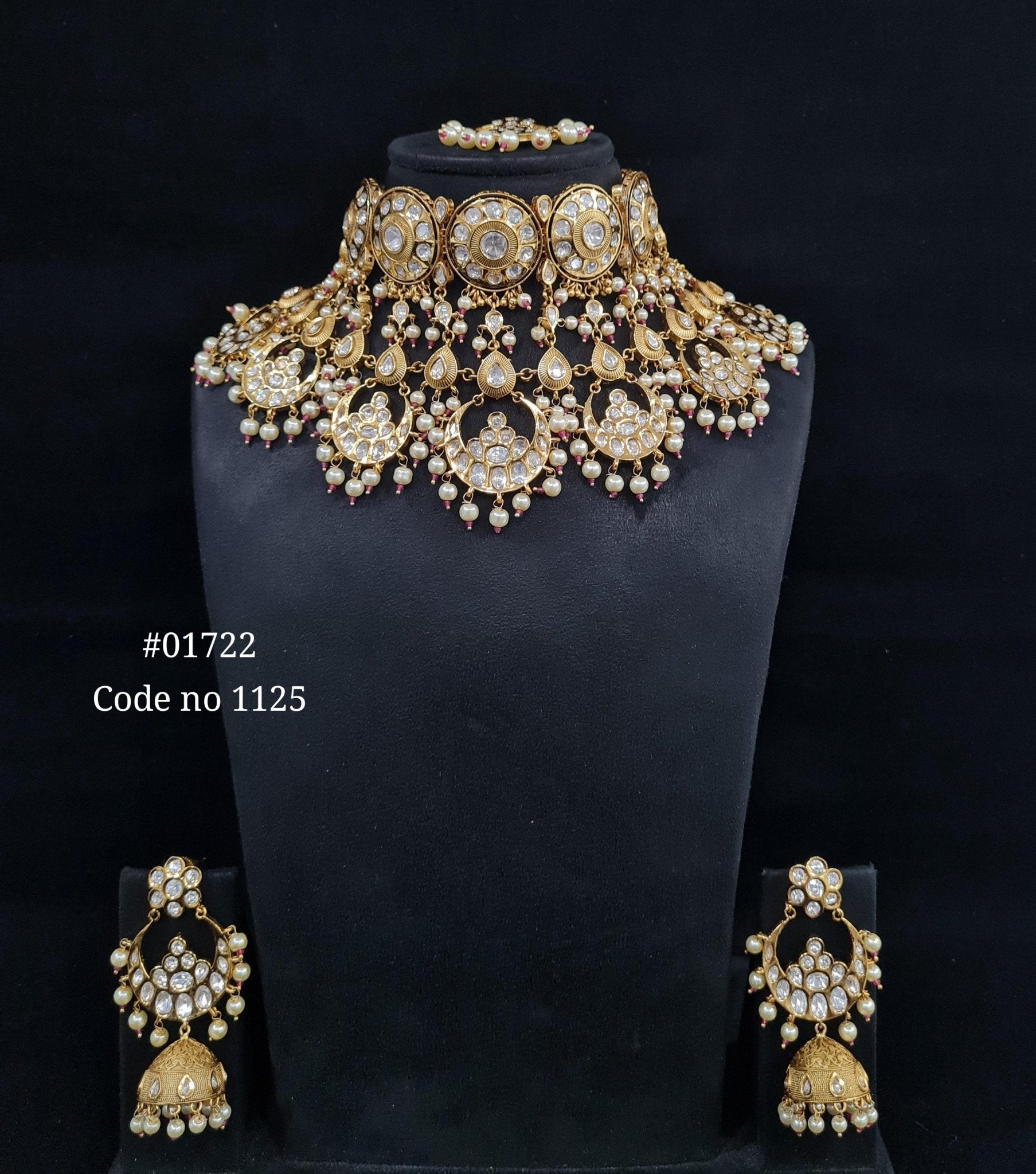 Kundan Bride Set 01722 - KRISHNA'S SWETA JEWELLERY