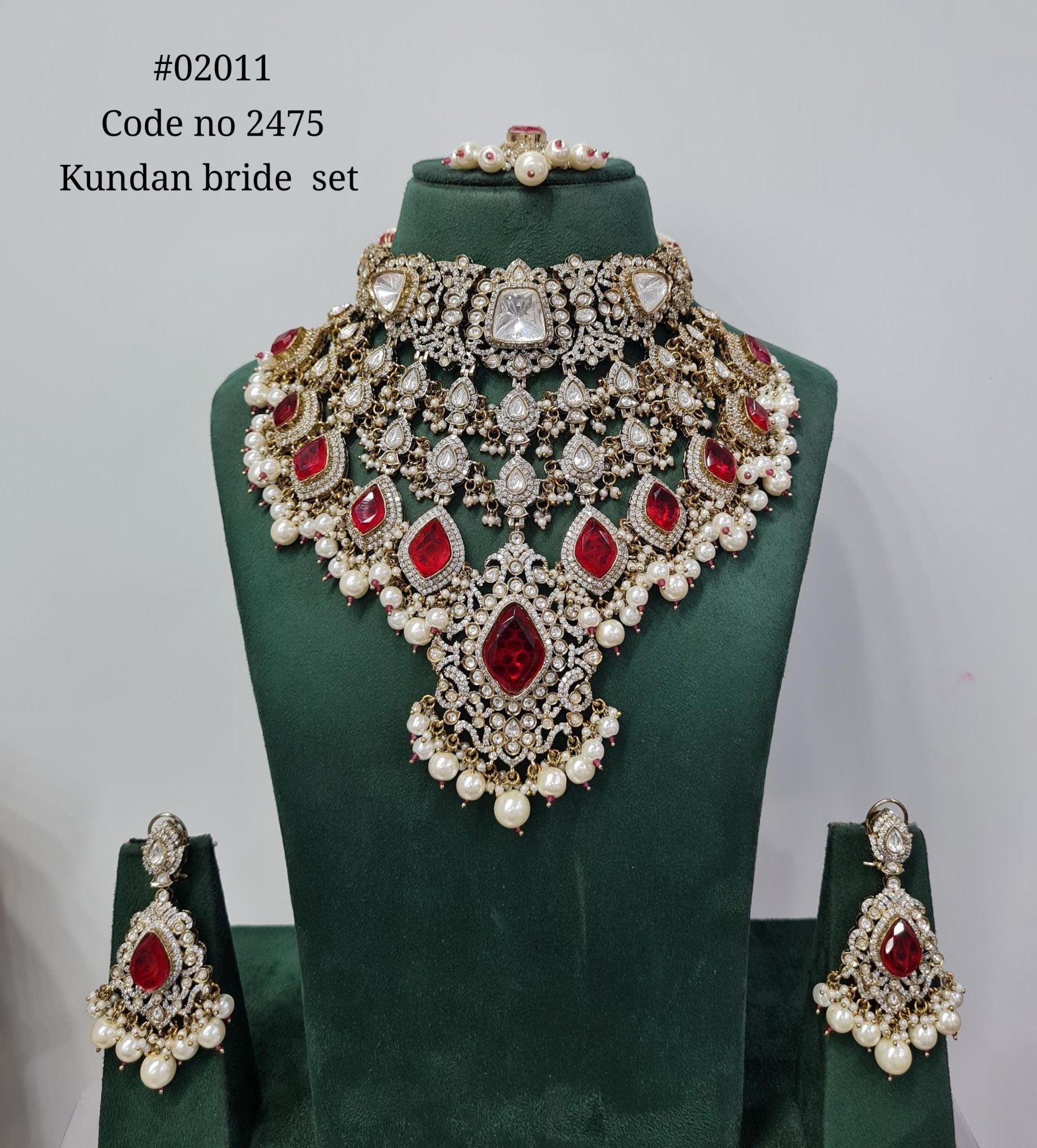 Kundan bride set 02011 - KRISHNA'S SWETA JEWELLERY