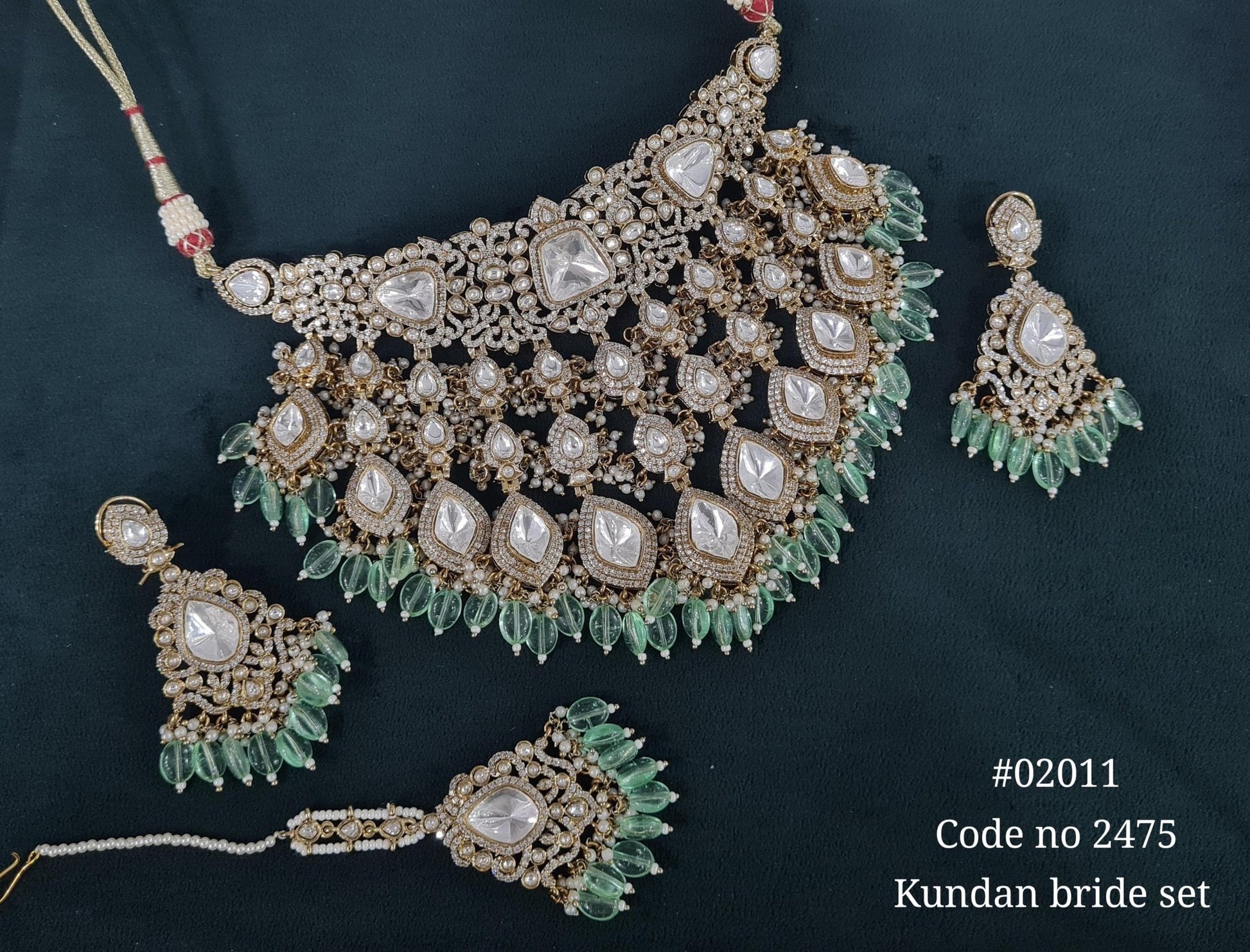 Kundan bride set 02011 - KRISHNA'S SWETA JEWELLERY