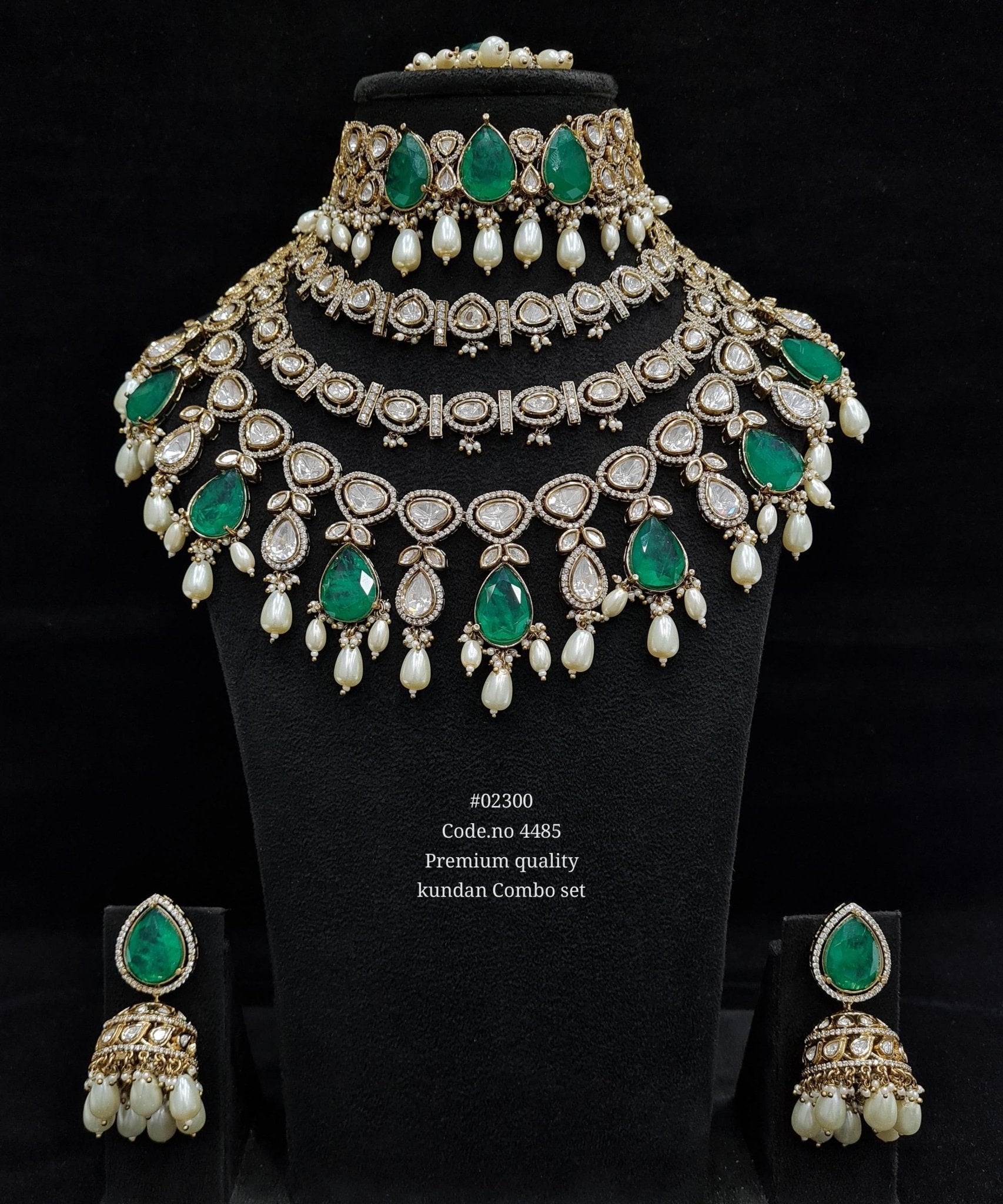 Kundan Bride Set 02300 - KRISHNA'S SWETA JEWELLERY