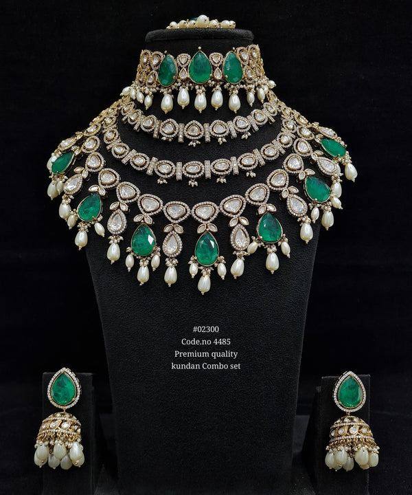 Kundan Bride Set 02300 - KRISHNA'S SWETA JEWELLERY