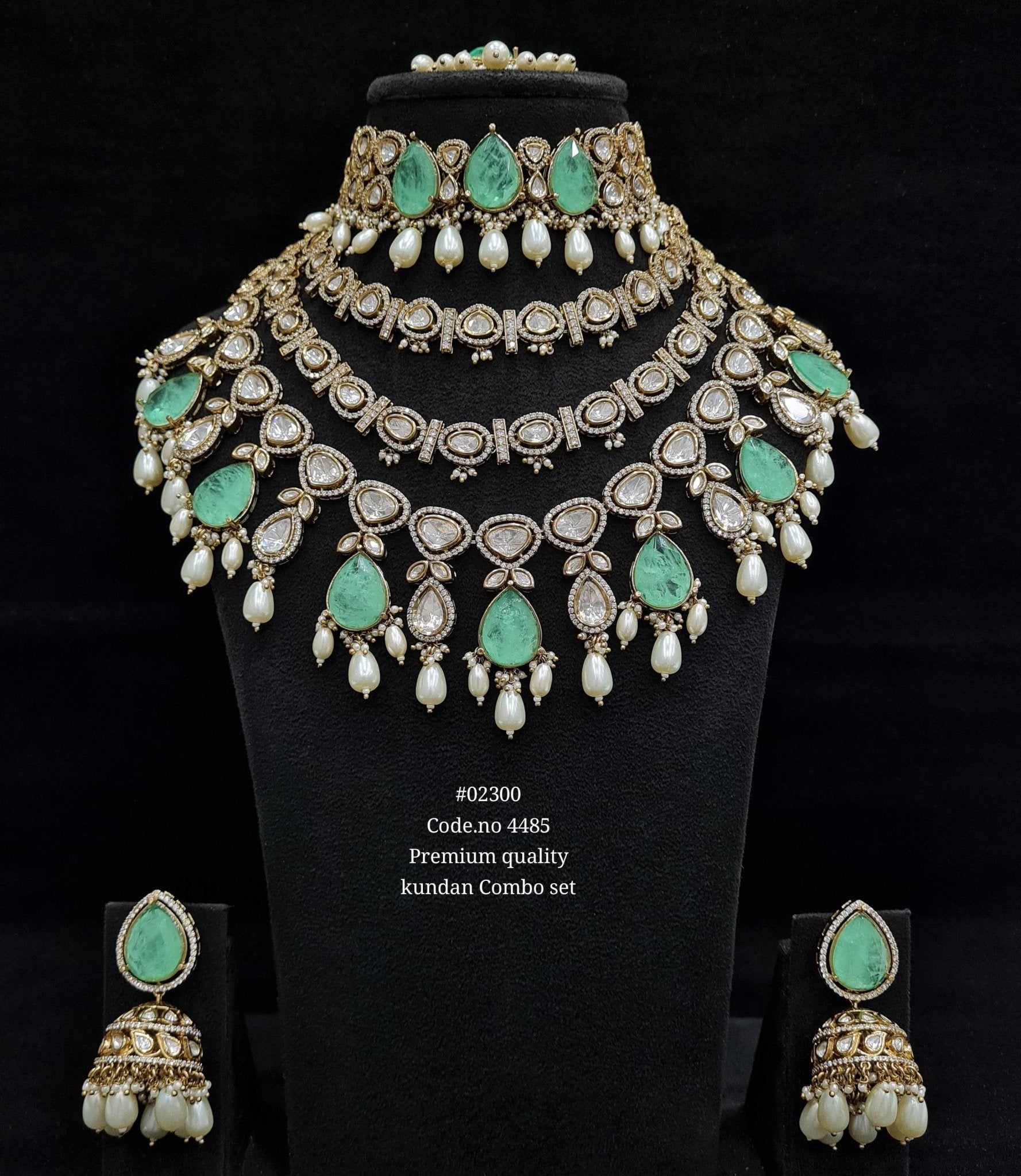Kundan Bride Set 02300 - KRISHNA'S SWETA JEWELLERY