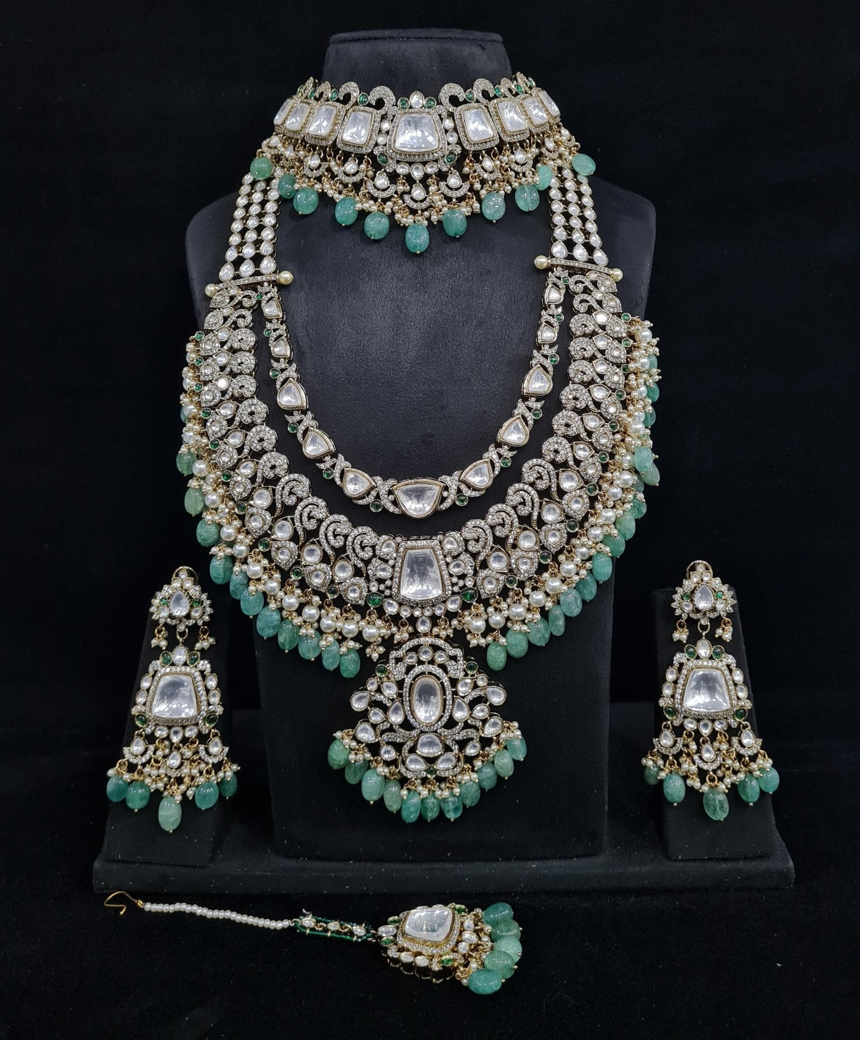Kundan Bride Set 02476 - KRISHNA'S SWETA JEWELLERY