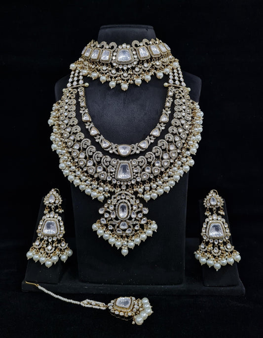 Kundan Bride Set 02476 - KRISHNA'S SWETA JEWELLERY