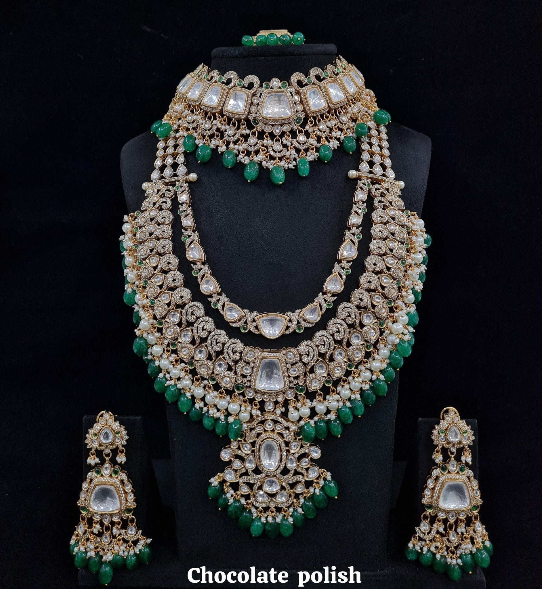 Kundan Bride Set 02476 - KRISHNA'S SWETA JEWELLERY