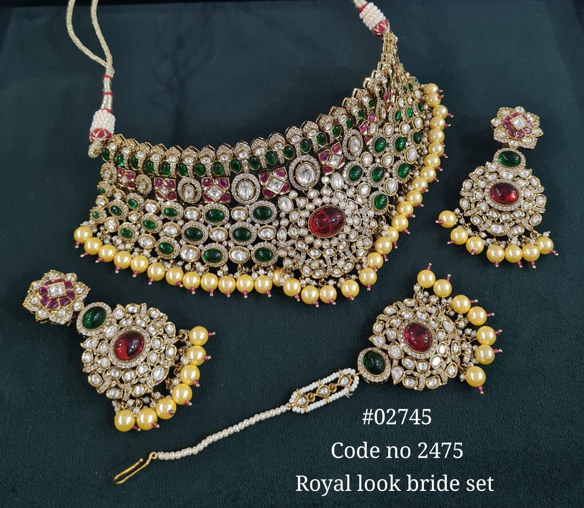 Kundan bride set 02745 - KRISHNA'S SWETA JEWELLERY